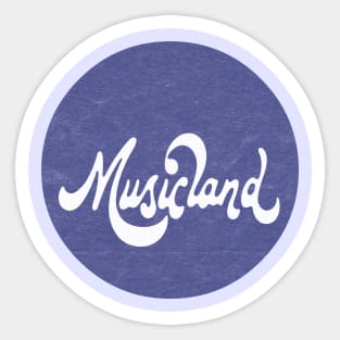 Retro 70s Style Musicland Record Store Logo Sticker